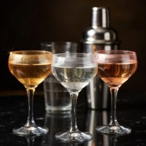 Glitter Rimmed Cocktail Glasses