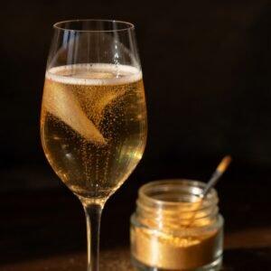 Gold Shimmer Champagne Cocktail