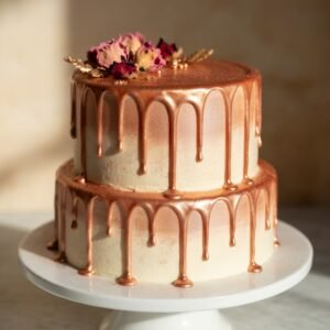 Rose Gold Drip Cake